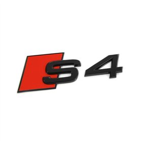 Audi 8W0071804 Caractères S4 Tuning Exclusive Black Edition Emblem Noir/Rouge