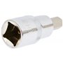 KS Tools 918.1609 - Douille tournevis 1/2" 6 pans, Longueur 55 mm, 9 mm - Gamme CHROMEplus - En Chrome Vanadium - Finition chrom