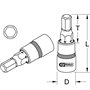 KS Tools 918.1609 - Douille tournevis 1/2" 6 pans, Longueur 55 mm, 9 mm - Gamme CHROMEplus - En Chrome Vanadium - Finition chrom