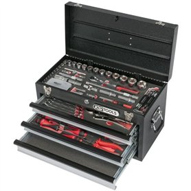 Coffre a outils ULTIMATE équipé - 3 tiroirs et plateau - 114 pcs - KS Tools 922.0100-Caisse a outils