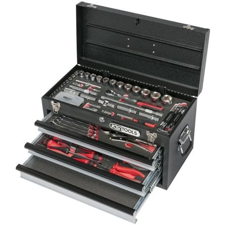 Coffre a outils ULTIMATE équipé - 3 tiroirs et plateau - 114 pcs - KS Tools 922.0100-Caisse a outils