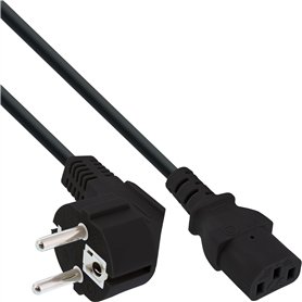 InLine® 16647F Câble d'alimentation avec Contact de Protection coudé vers fiche C13 0