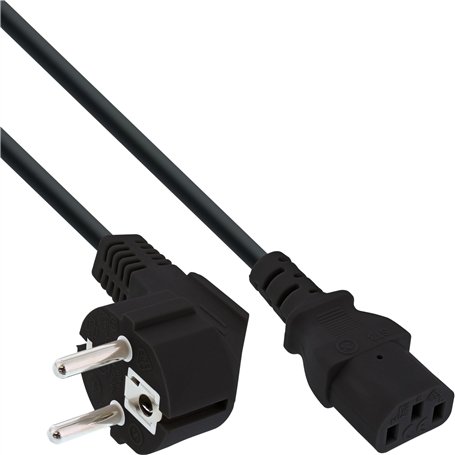 InLine® 16647F Câble d'alimentation avec Contact de Protection coudé vers fiche C13 0