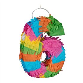 Relaxdays Mini Pinata Chiffre 6