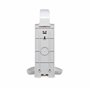 Relaxdays Distributeur de Gel désinfectant, Lot de 2, 500 ML, Aussi pour Savon Liquide, récupérateur, Blanc - Gris