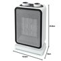 Korona 60001 Radiateur soufflant électrique |Technologie de chauffage céramique | Sécurité anti-renversement | Protection contre
