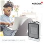 Korona 60001 Radiateur soufflant électrique |Technologie de chauffage céramique | Sécurité anti-renversement | Protection contre