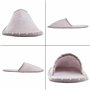 Lot de 2 ensembles de chaussons d'invité ONVAYA - Pantoufles - Feutre - 11 pièces - Gris