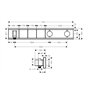 Module thermostatique RainSelect encastréavec 3 fonctions chroméé