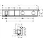 Module thermostatique RainSelect encastréavec 2 fonctions chroméé
