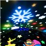 Idena 50147 - Projecteur LED Noël, s'allume avec des motifs de Noël colorés, projecteur LED ciel étoilé avec 2 modes, pour l'int