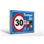 Ontrada Panneau en bois 20 x 30 cm Tempo 30 pour enfant