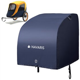 Navaris Housse pour Remorque de Vélo - Bache de Protection de Remorque de Velo Exterieur - Housse Imperméable pour Protéger de l