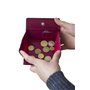 Modèle Vienne Portemonnaie RFID Particulier en Cuir de Vachette, Fabrication façon « viennoise », avec Compartiment pour la Monn