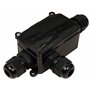 McPower 1300409 Boîte de raccordement en plastique résistant aux UV avec joint en caoutchouc 2 sorties