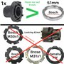 Fantic26 Outil de verrouillage pour vélo électrique - 51 mm - Convient pour Ebike Bosch Active/Performance à partir de 2014