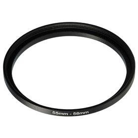 vhbw Bague d'adaptation de Filtre Step-Up de 55 mm vers 58 mm pour Objectif d'appareil Photo - Adaptateur
