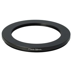 vhbw Bague d'adaptation de Filtre Step-Down de 77 mm vers 58 mm pour Objectif d'appareil Photo - Réducteur