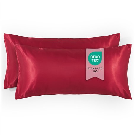 Blumtal protege oreiller 50x70 pour coussin - lot de 2 - taie oreiller 50 x 70 microfibre - taie d'oreiller 50x70 avec fermeture
