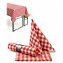 texpot Lot de 6 nappes de Style Maison de Campagne à Carreaux - Couleur et Taille au Choix - 100% Coton (30 x 30 cm - Rouge/Blan