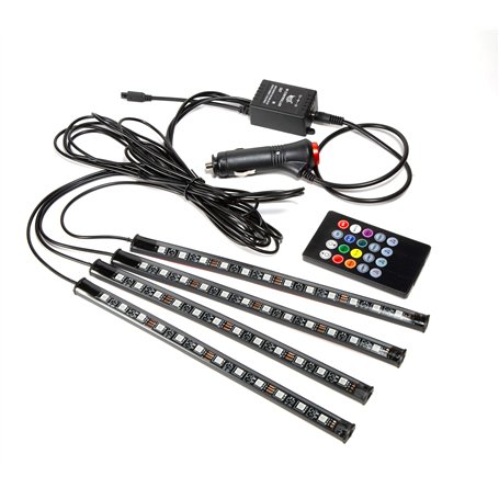 Technaxx Éclairage intérieur de Voiture avec Adaptateur de Voiture 12V TX-140 - Bandes LED Multicolores