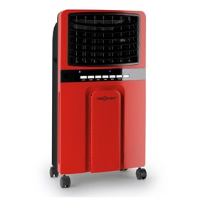 oneConcept Baltic Red Rafraichisseur d'air/ventilateur mobile (65W avec fonction humidificateur/ionisateur