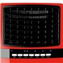 oneConcept Baltic Red Rafraichisseur d'air/ventilateur mobile (65W avec fonction humidificateur/ionisateur, 3 niveaux de puissan