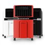 oneConcept Baltic Red Rafraichisseur d'air/ventilateur mobile (65W avec fonction humidificateur/ionisateur, 3 niveaux de puissan
