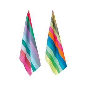 Remember Lot de 2 torchons de Cuisine 100% Coton – Extra absorbants et Non Pelucheux au Design coloré – pour Un Usage Quotidien