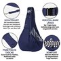 Sac de transport pour petit chien - Sac de transport jusqu'à 8 kg - Sac à bandoulière pour la promenade - Bleu marine