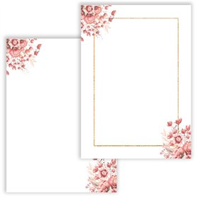 Lot de 20 cartes postales vierges avec motif - Cartes postales à personnaliser soi-même - Cartes d'invitation à faire soi-même -
