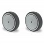 Abrollwerk Lot de 2 roues encastrables de 125 mm avec essieu
