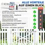 Torfix® Verrou de portail robuste 420 mm avec test de marchandises Note 1,2 pour un verrouillage sûr du curseur au sol - Verrou 