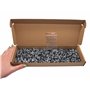 SKIR'CO Lot de 400 vis autoforeuses peintes 4,2 x 16 mm, tête de réglage modifiée Phillips Vis à tôle Tête gaufrée (400, Gris An