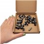 SKIR'CO Lot de 50 vis autoforeuses peintes 4,2 x 16 mm, tête de réglage modifiée Phillips Vis à tôle Tête gaufrée (50, Noir de j
