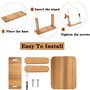 Miroir Sur Pied de Maquillage, Petit Miroir, Rotatif à 360 degrés Miroir de Bureau en Bois Transparent Haut avec Support Miroir 