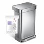 simplehuman CW0261 code M, sacs poubelle sur mesure, 3 x paquet de 20 (60 sacs), plastique blanc