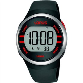 Lorus Hommes Analogique-numérique Quartz Montre avec Bracelet en Résine R2335NX9