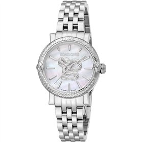 Roberto Cavalli by Franck Muller Femmes Analogique Quartz Montre avec Bracelet en Acier Inoxydable RV1L231M0011