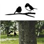 OTOTEC Décoration d'oiseau en Métal Robin et Poussin Décoration de Jardin Ornement de Jardin Rustique Fournitures d'art de Jardi