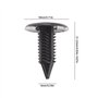 EMSea 30pcs Garniture de Porte Voiture Rivets Pare-Chocs Vis de Clip 18mm Tête Trou 6mm Fixation de Pression