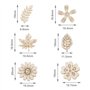 EMSea Lot de 200 découpes en bois pour bricolage - Copeaux de bois décoratifs - Feuilles de bois - Décoration d'art en bois pour