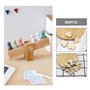 EMSea Lot de 200 découpes en bois pour bricolage - Copeaux de bois décoratifs - Feuilles de bois - Décoration d'art en bois pour