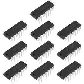 EMSea Lot de 10 Puces de Porte Logique 6 Canaux SN7404N Onduleur Hexad¨¦cimal PDIP-14 pour Applications de Traitement de Signal
