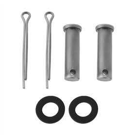 eMagTech Lot de 2 Goupilles Fendues 11 X 40 Mm avec Clip Et Rondelle Compatible avec Nostalgia La Pompe à Main Type 75