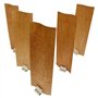 Geieold Lot de 20 mèches en bois pour la fabrication de bougies - 4 cm de large - 12 cm de haut - Mèches en bois sans fumée + so