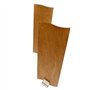 Geieold Lot de 20 mèches en bois pour la fabrication de bougies - 4 cm de large - 12 cm de haut - Mèches en bois sans fumée + so
