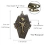 JewelryWe Montre de Poche à Quartz avec boîtier décoratif Le Squelette Echelle numérique rétro