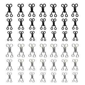 eMagTech 120pcs Crochets à Coudre et Fermeture des Yeux Couture Bricolage Accessoires d'artisanat pour Soutien-Gorge Vêtements V