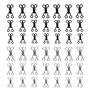 eMagTech 120pcs Crochets à Coudre et Fermeture des Yeux Couture Bricolage Accessoires d'artisanat pour Soutien-Gorge Vêtements V